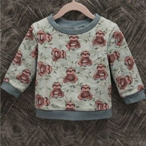 Cute POSH PEANUT Sloth Print Sweatshirt